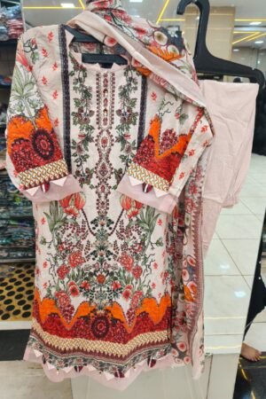 🌸 Floral Charm Printed 3-Piece Kurti Set with Dupatta-3 ✨